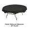 Hoffmaster 82" Black Plastic Octy-Round Tablecloths, PK12 112013 - alternate 2